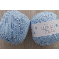 Mermaid-Perlenwolle hellblau