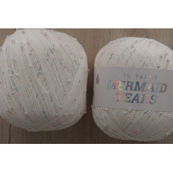 Mermaid-Perlenwolle weiß